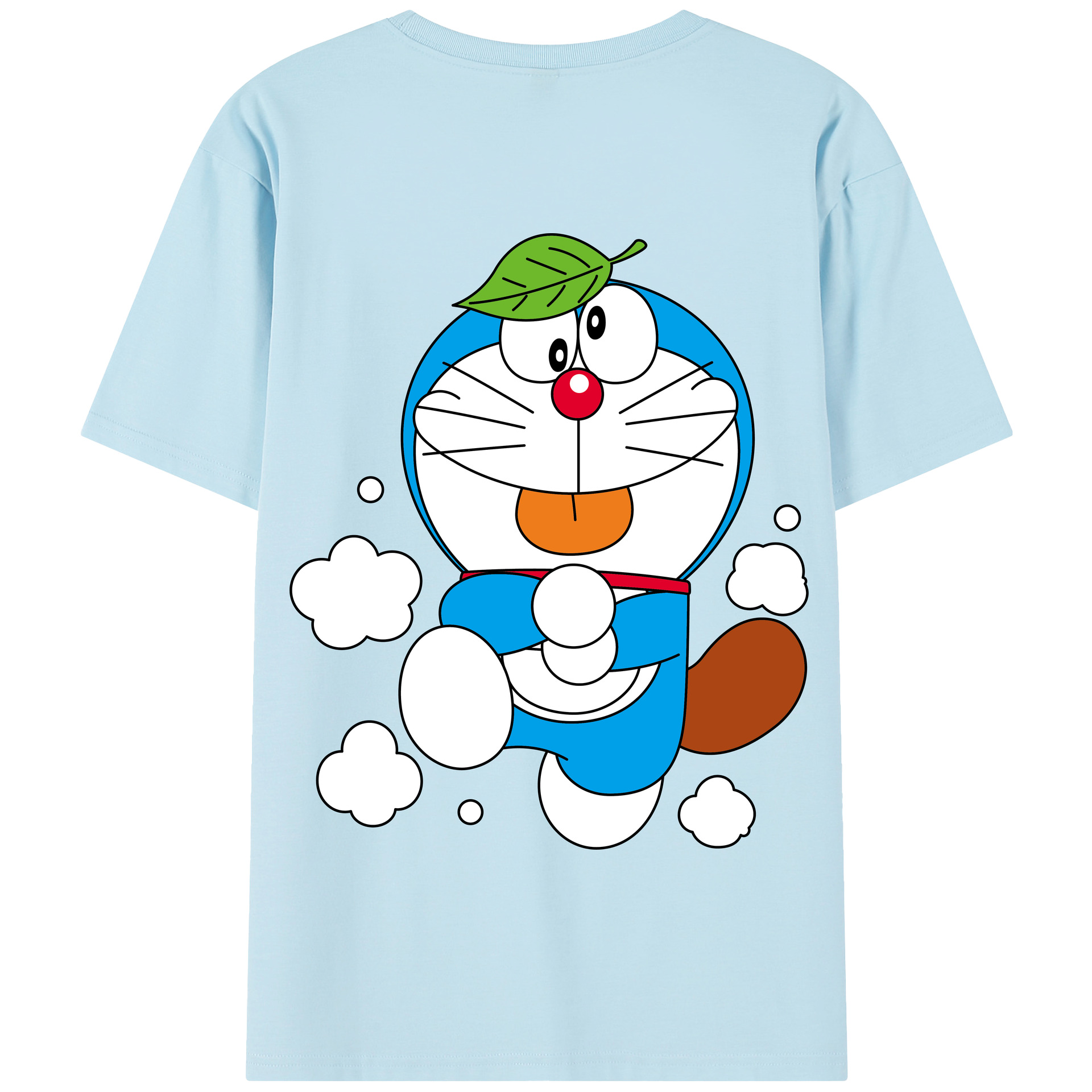 （画像用） ドラえもん Doraemon 綿100％半袖Tシャツ（背面プリント）